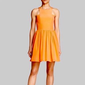 Amanda uprichard silk Elle orange dress NWT